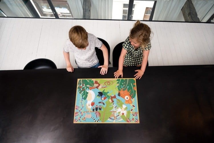 Puzzle układanka 100 elementów DŻUNGLA scratch