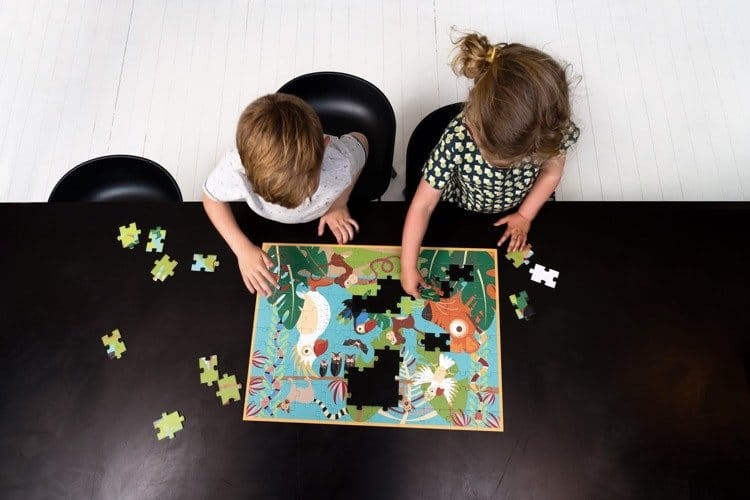 Puzzle układanka 100 elementów DŻUNGLA scratch