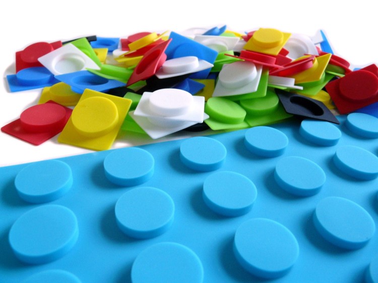 Silikonowa układanka Pix-it BIG + niebieska mata