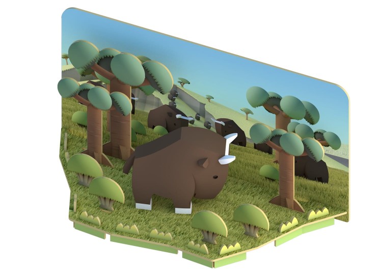 Gnu - układanka magnetyczna 3D - Halftoys