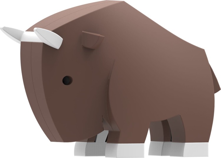 Gnu - układanka magnetyczna 3D - Halftoys