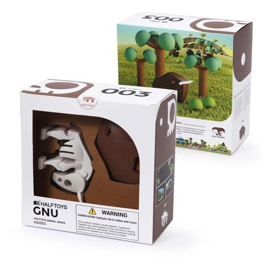 Gnu - układanka magnetyczna 3D - Halftoys