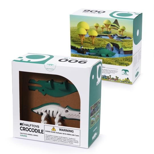 Krokodyl - układanka magnetyczna 3D - Halftoys