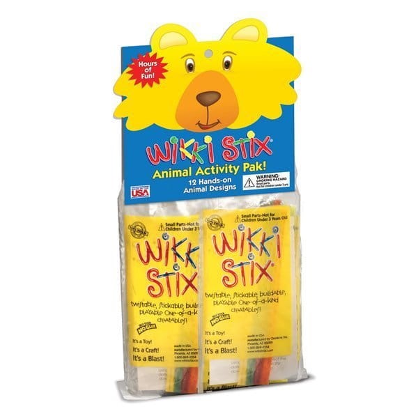 Woskowane sznureczki ZWIERZĘTA 12 mini zestawów Wikki Stix