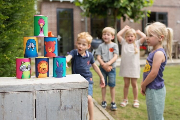 Gra zręcznościowa puszki zwierzęta BS Toys