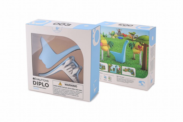 Diplodok - układanka magnetyczna 3D - dinozaur Halftoys