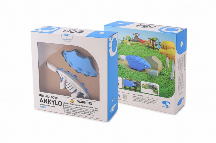 Ankylozaur - układanka magnetyczna 3D - dinozaur Halftoys