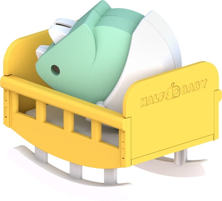 Mały Triceratops - układanka magnetyczna 3D - baby dinozaur Halftoys