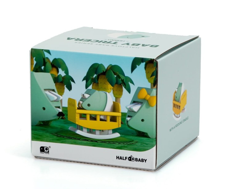 Mały Triceratops - układanka magnetyczna 3D - baby dinozaur Halftoys