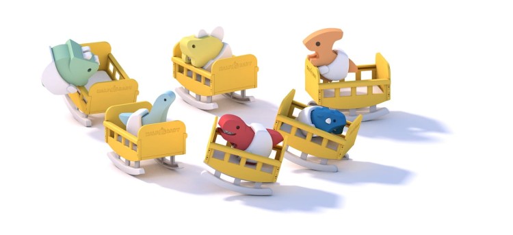 Mały Stegozaur - układanka magnetyczna 3D - baby dinozaur Halftoys