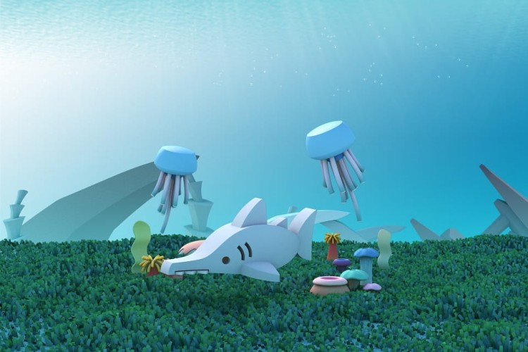 Ryba Piła - układanka magnetyczna 3D Ocean- Halftoys