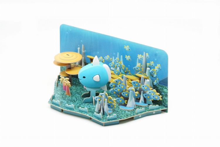 Ryba Samogłów - układanka magnetyczna 3D Ocean- Halftoys