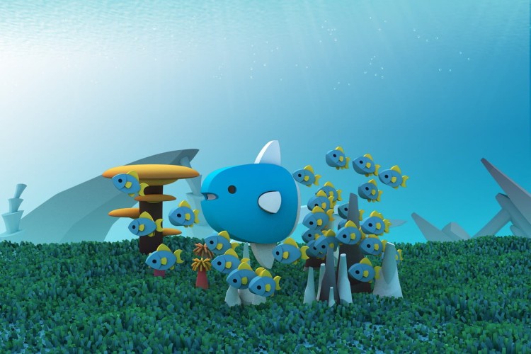 Ryba Samogłów - układanka magnetyczna 3D Ocean- Halftoys