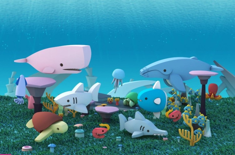 Żółw morski - układanka magnetyczna 3D Ocean- Halftoys