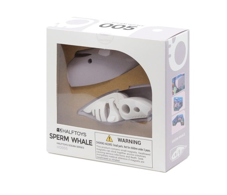 Wieloryb - układanka magnetyczna 3D Ocean- Halftoys