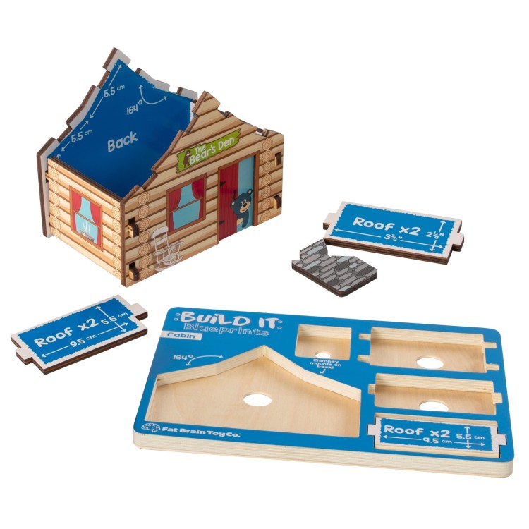 Górska chata układanka 3D puzzle architektoniczne Fat Brain Toys 2