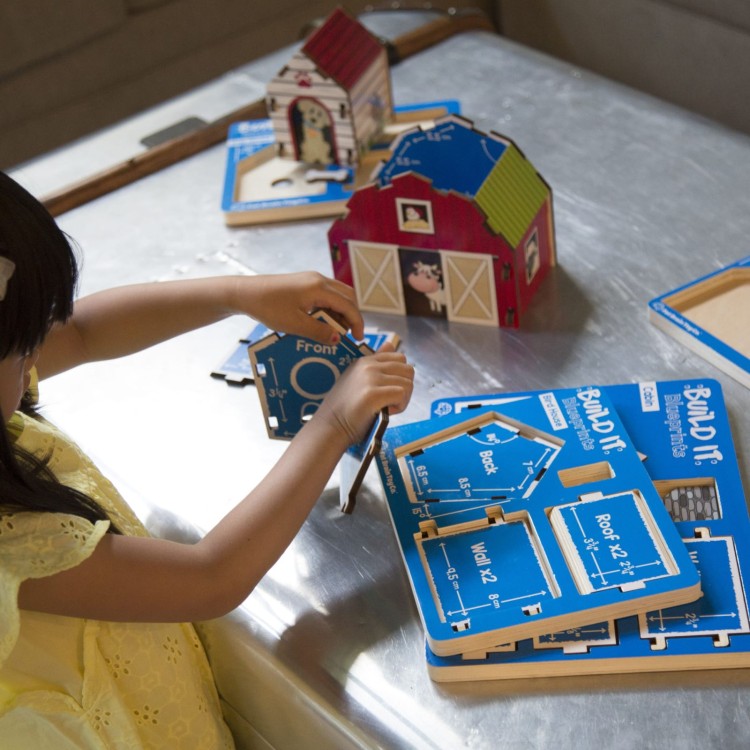 Górska chata układanka 3D puzzle architektoniczne Fat Brain Toys 4