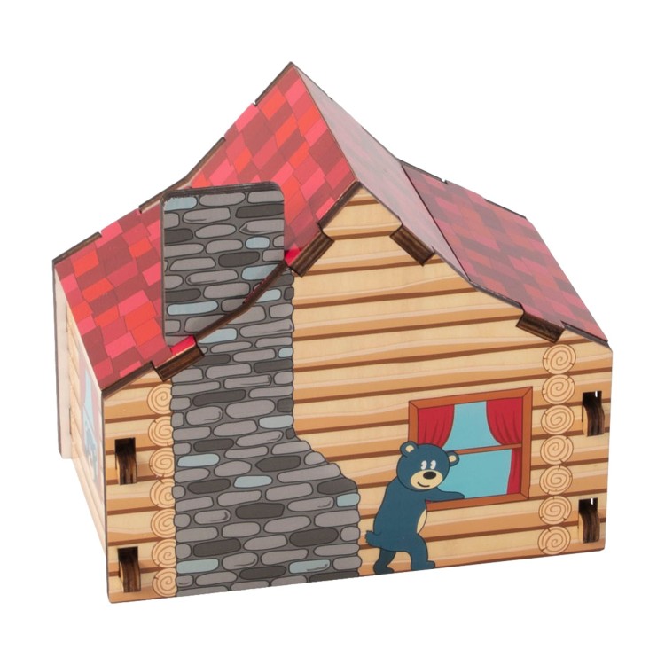 Górska chata układanka 3D puzzle architektoniczne Fat Brain Toys 5