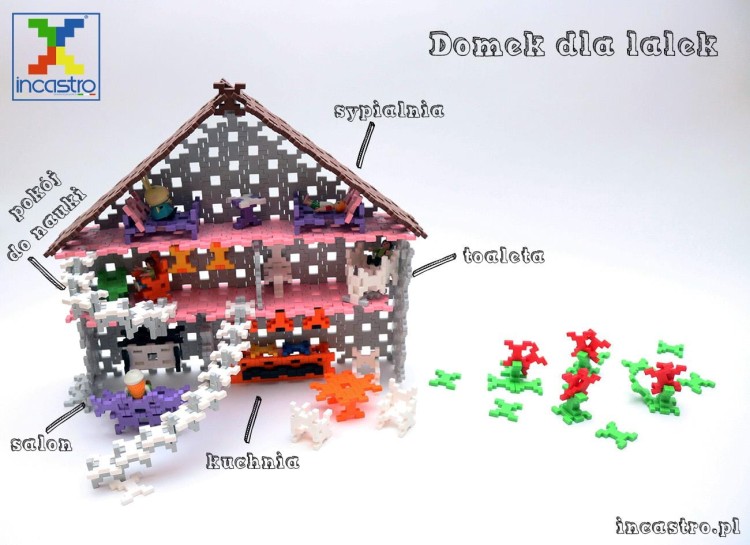 Klocki konstrukcyjne Incastro - 1000 el. BOX