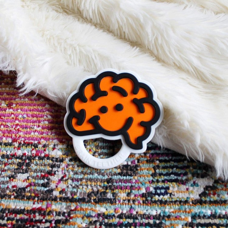 Gryzak pomarańczowy mózg logo Fat Brain Toys 6