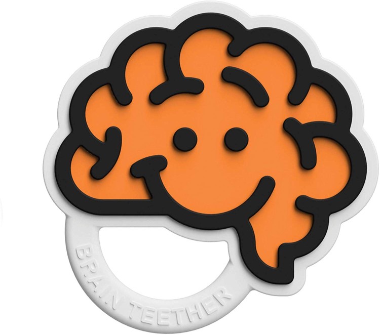 Gryzak pomarańczowy mózg logo Fat Brain Toys  2