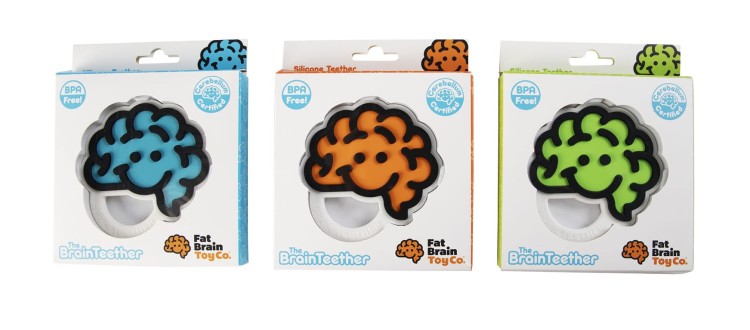 Gryzak niebieski mózg logo Fat Brain Toys 7