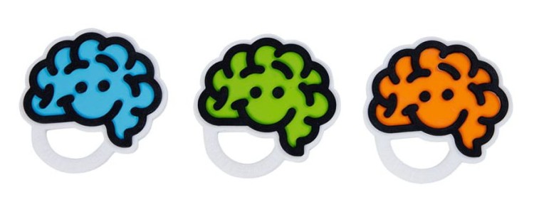 Gryzak niebieski mózg logo Fat Brain Toys 8