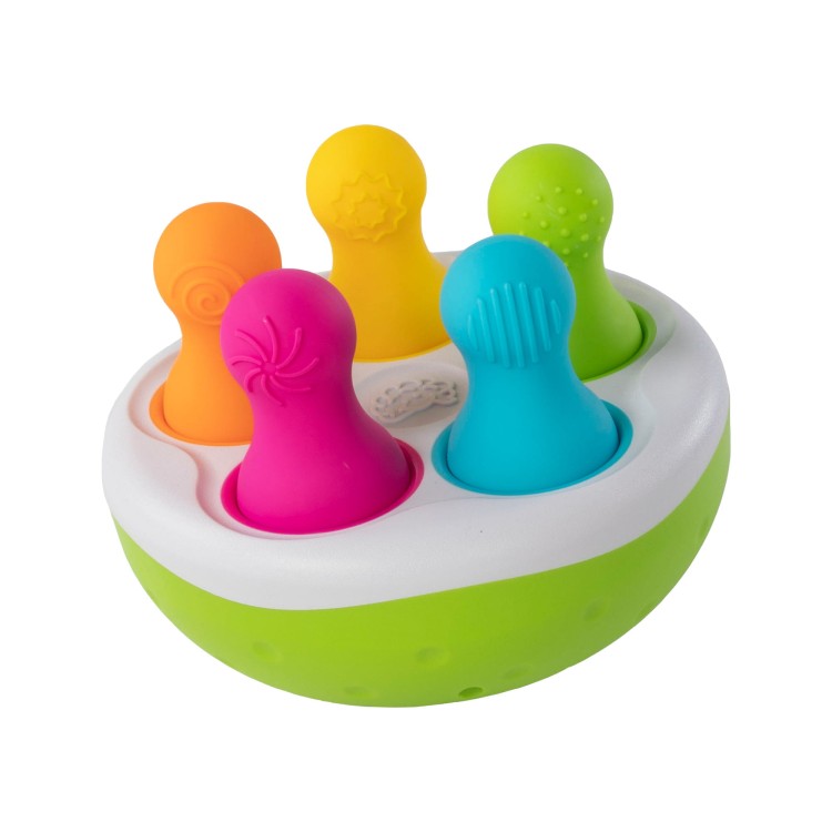 Sorter kolorowe wańki wstańki SpinnyPins Fat Brain Toys 3