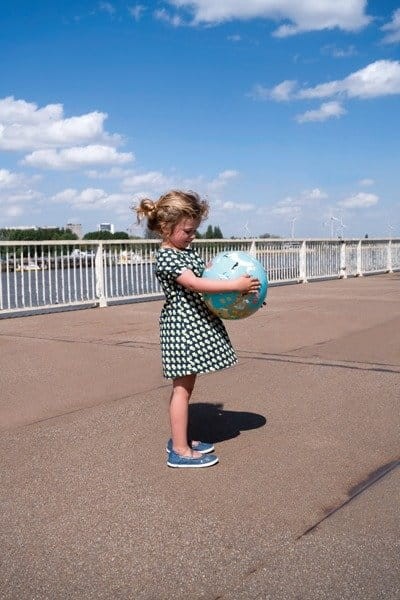 Piłka dmuchana globus scratch 6