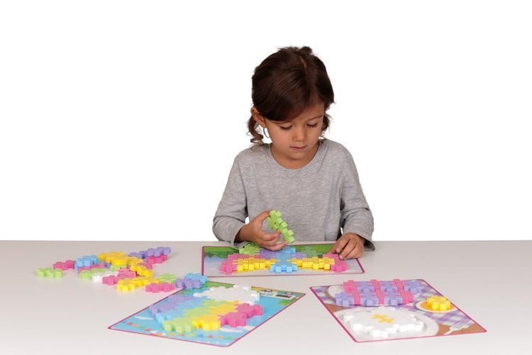 klocki plus-plus midi 60 el puzzle obrazkowe pastel 5