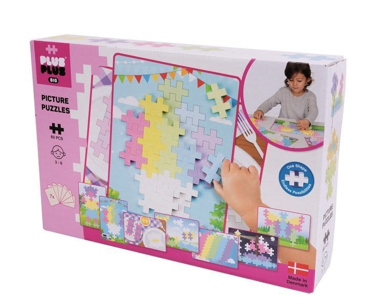 klocki plus-plus midi 60 el puzzle obrazkowe pastel 1