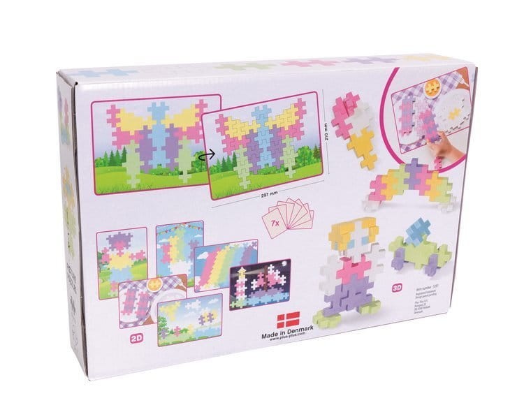 klocki plus-plus midi 60 el puzzle obrazkowe pastel 2