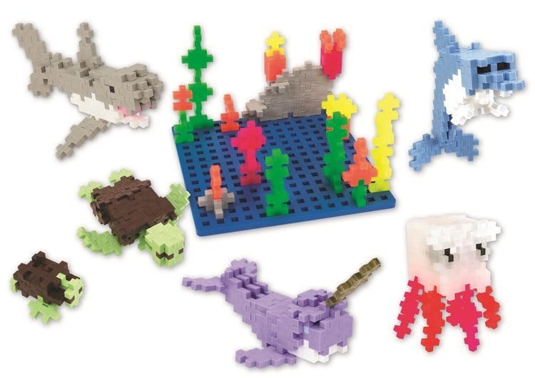 klocki plus-plus 2 płytki konstrukcyjne szara i niebieska 2