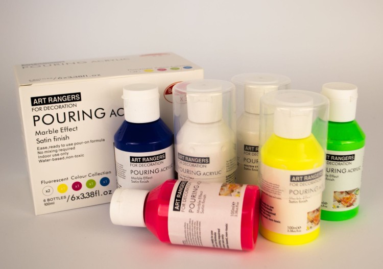 Farby akrylowe pouring 6x100ml Art Rangers neon
