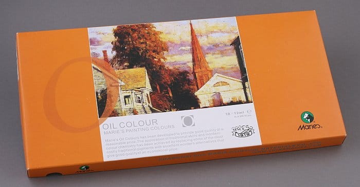 Farby olejne 18x12ml Marie's  opakowanie