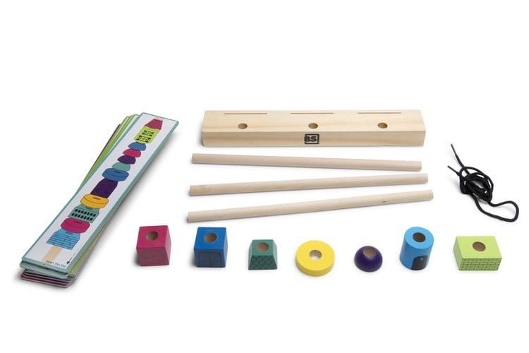 Drewniana układanka Wieża klocki BS Toys 3