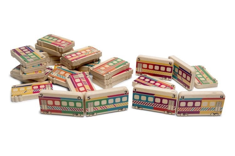 Drewniane domino pociągi BS Toys 2