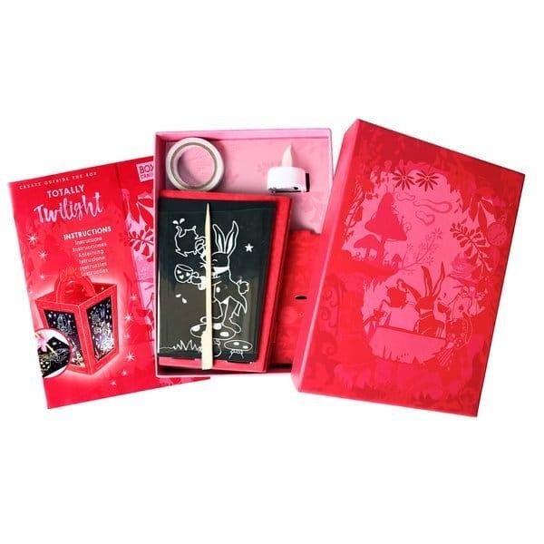 Zestaw artystyczny Lampion zdrapka Box candiy - różowy bajkowy 2