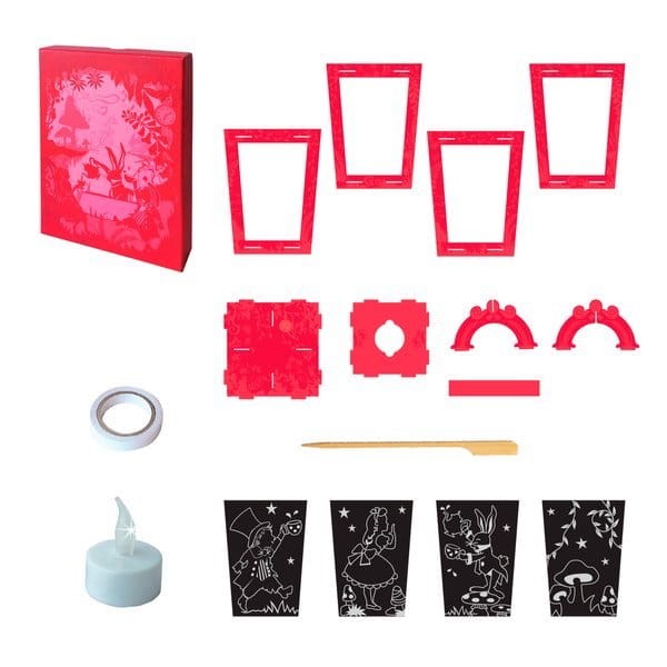 Zestaw artystyczny Lampion zdrapka Box candiy - różowy bajkowy 3