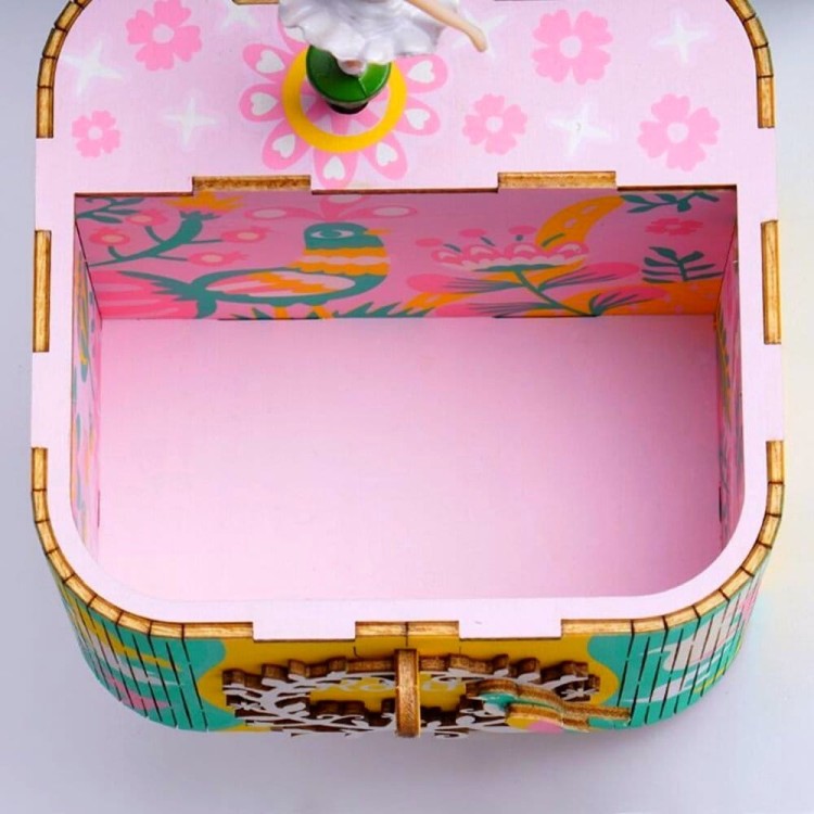 Pozytywka Balerina w drewnianej szkatułce DIY Robotime 2