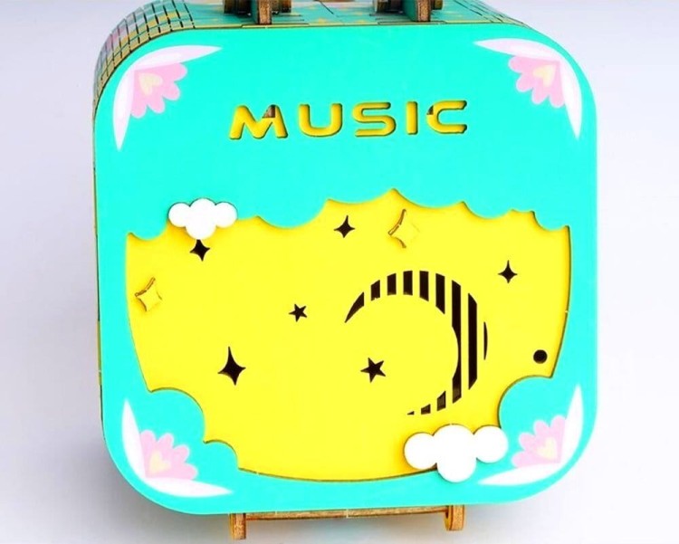 Pozytywka Balerina w drewnianej szkatułce DIY Robotime 4