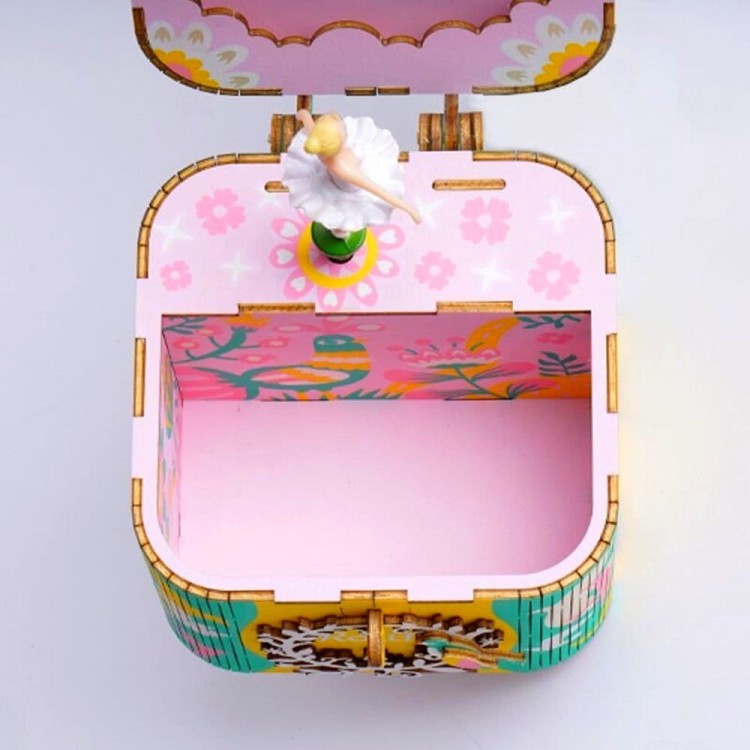 Pozytywka Balerina w drewnianej szkatułce DIY Robotime 5