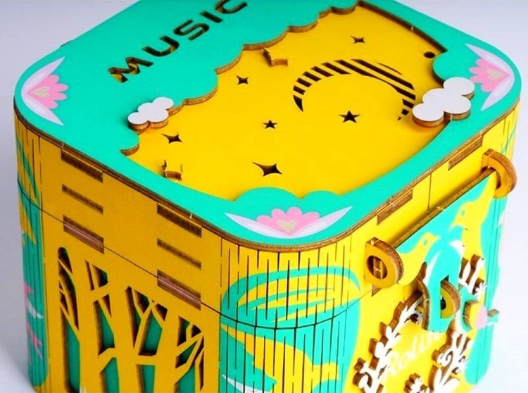 Pozytywka Balerina w drewnianej szkatułce DIY Robotime 9