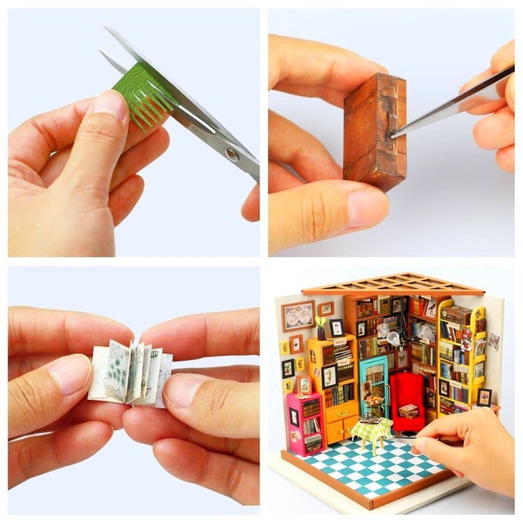 Biblioteka Sama DIY mini domek model 3D Robotime 9