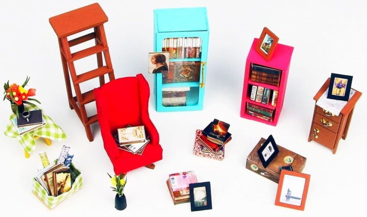 Biblioteka Sama DIY mini domek model 3D Robotime 10