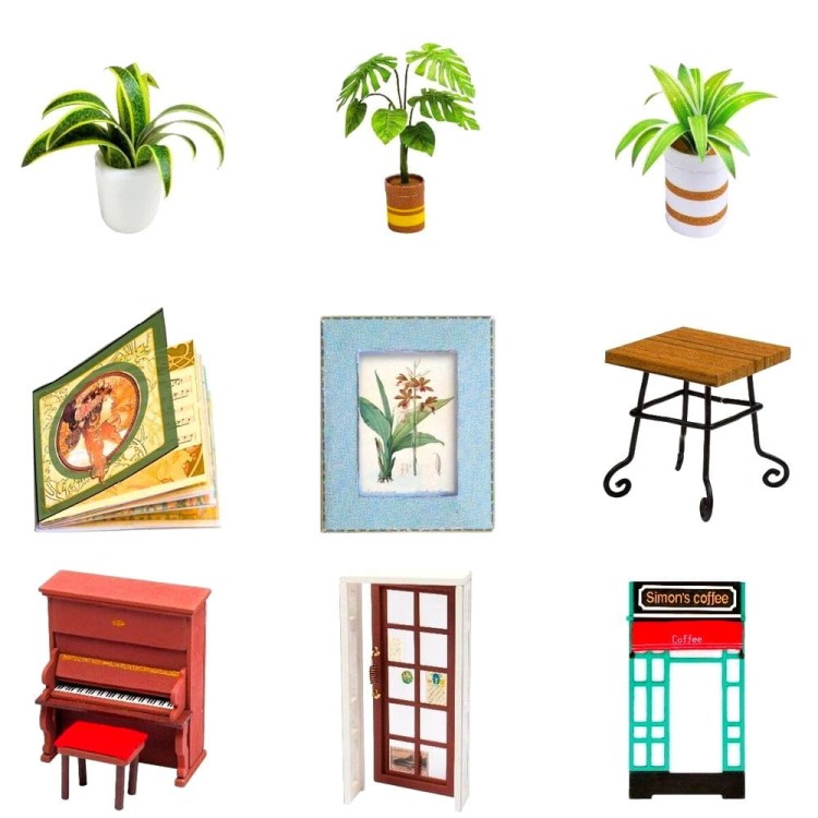 Kawiarnia DIY mini domek model 3D Robotime 4