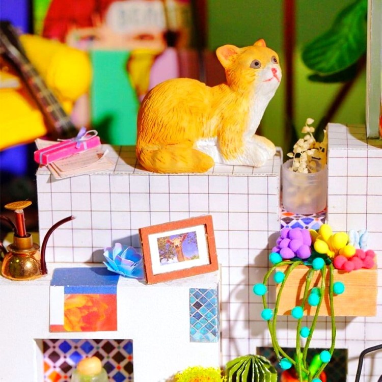 Domek z gankiem DIY mini domek model 3D Robotime 4