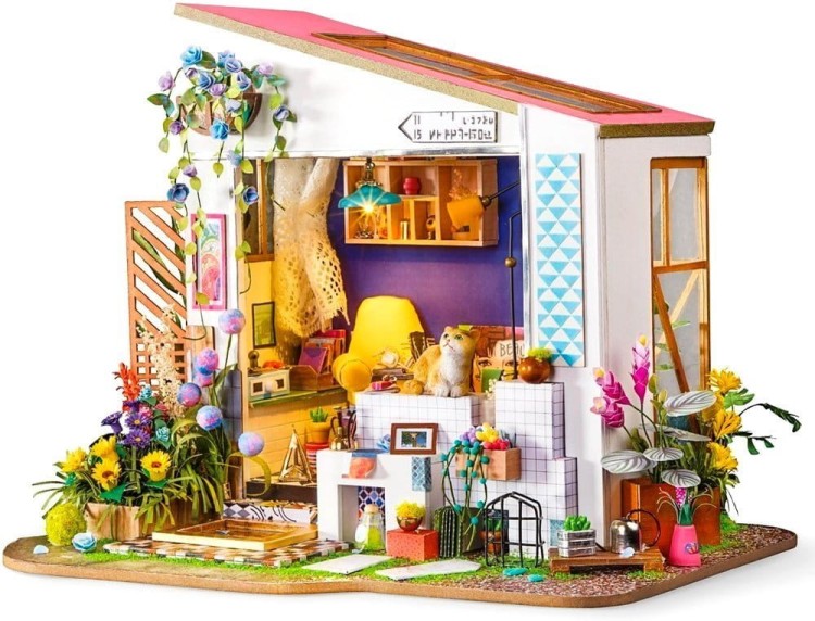 Domek z gankiem DIY mini domek model 3D Robotime 1