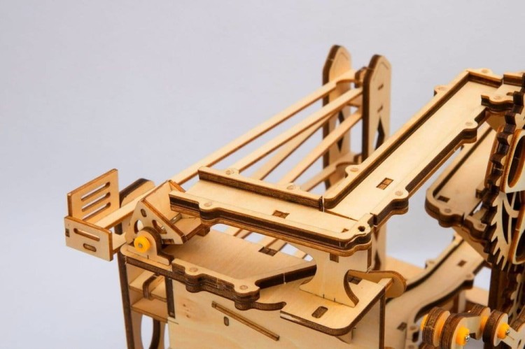Tor dla kulek drewniany mechaniczny DIY model 3D Robotime 9