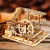 Tor dla kulek drewniany roaller coaster mechaniczny model 3D DIY Robotime 12